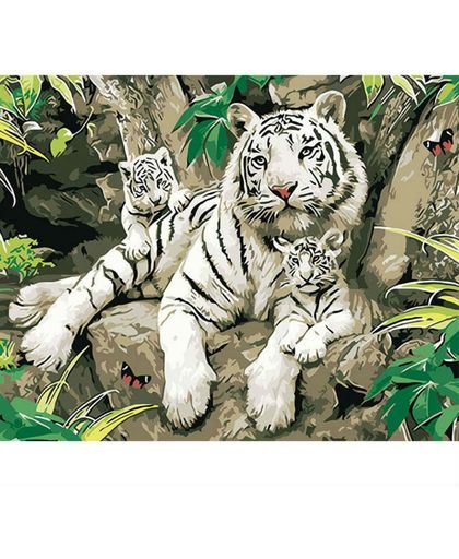Witte tijgers - Schilder op nummer