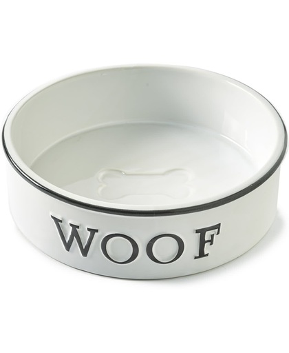 Rivièra Maison Woof Doggie Bowl - Voerbak - Hond - Ø 25,5 cm - Aardewerk - L