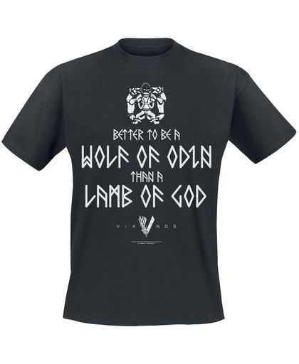 Vikings Wolf Of Odin T-shirt zwart