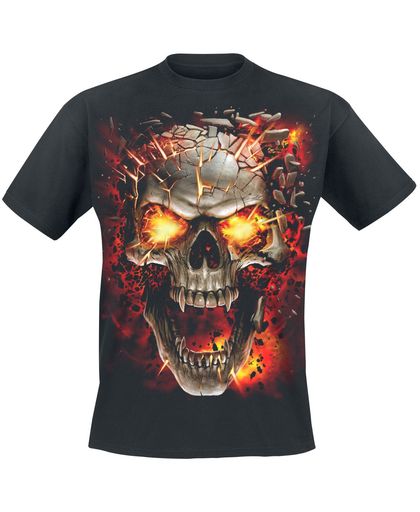 Spiral Skull Blast T-shirt zwart