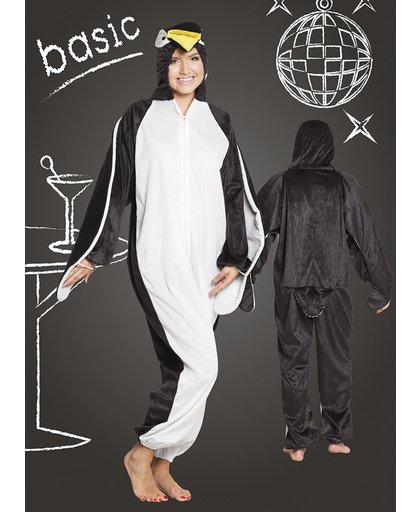 Pinguin onesie basic - dierenkostuum pinguin pluche tot 165cm