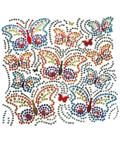 Diamond Painting Crystal Card Kit ® Butterfly Magic, 18x18 cm, Partial Painting