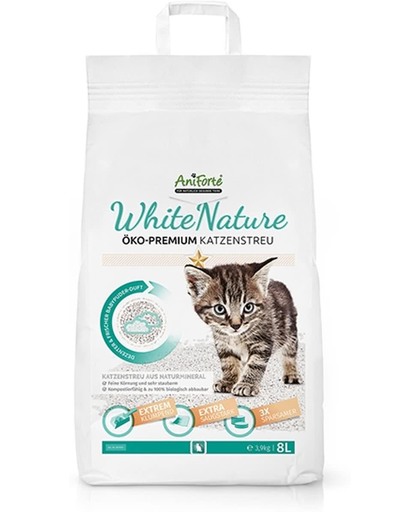 AniForte® WhiteNature ECO-PREMIUM Kattenbakvulling (8 Liter)