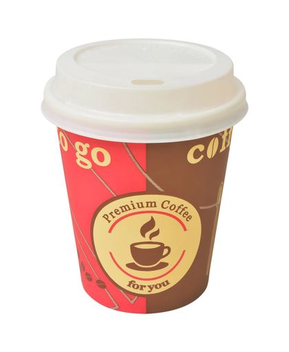 Wegwerp koffiebekers met deksels 240 ml (8 oz) 1000 st