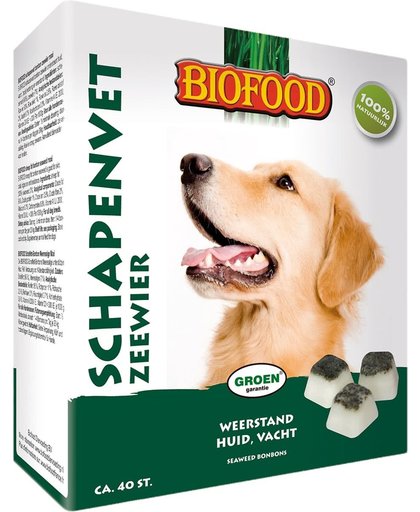 Biofood Schapenvetbonbons met Zeewier - Hond - Voedingssupplement -  3 x 40 bonbons
