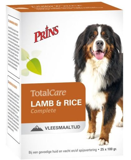 Prins Natvoer Totalcare lamb/rice complete Diepvries Vers Vlees voor de Hond 2,5 kg 6st