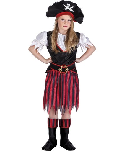 4 stuks: Piraat Annie Tienerkostuum - 10-12 jaar