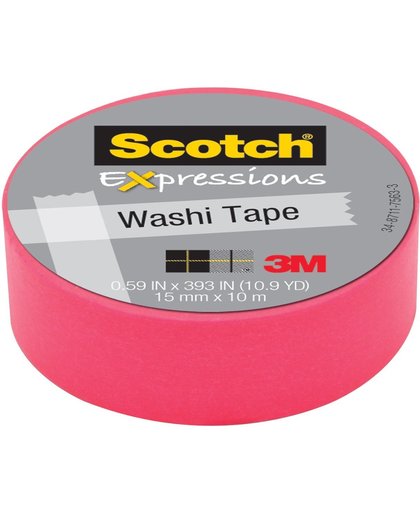 15x Scotch Expressions washi tape, 15mmx10 m, roze