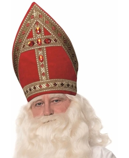 Sinterklaas - Luxe Sinterklaas koker mijter katoenfluweel