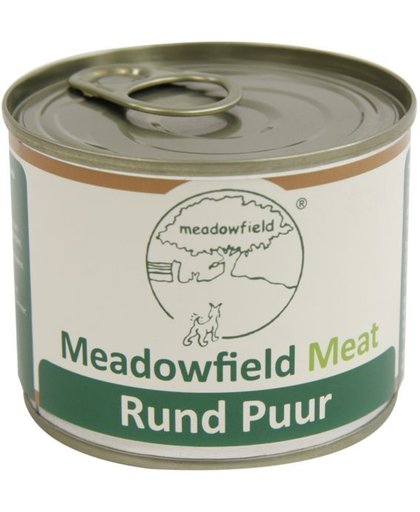 Meadowfield meat blik rund puur hondenvoer 200 gr