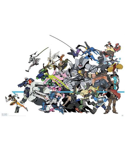 Overwatch All Characters Poster meerkleurig