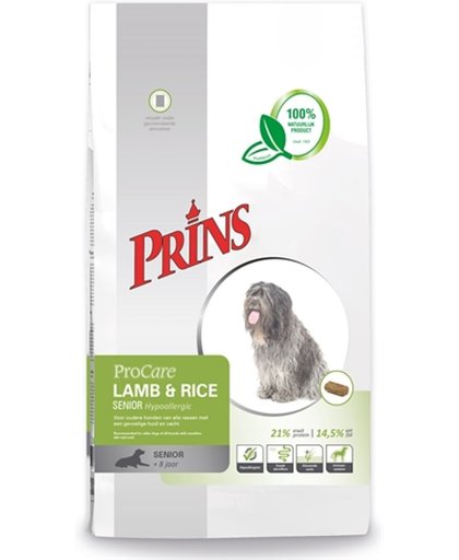 Prins Procare Hypoallergeen Senior - Lam/Rijst - Hondenvoer - 15 kg
