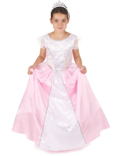 Roze en witte prinsessen kostuum voor meiden - Verkleedkleding - Maat 122/134