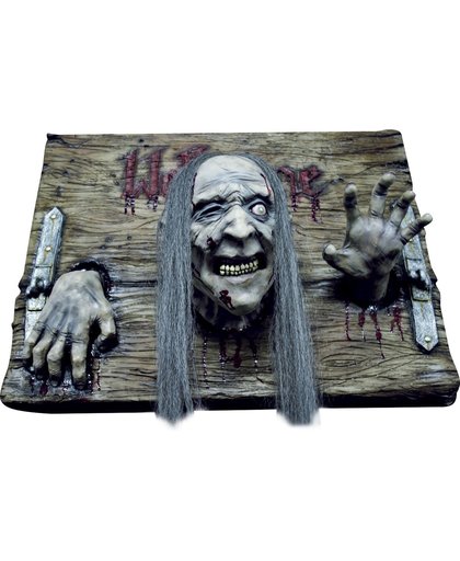 Welkom zombie decoratie plaat voor Halloween  - Feestdecoratievoorwerp - One size
