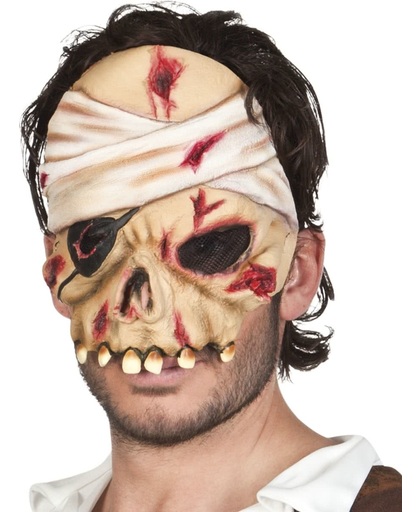 12 stuks: Masker Piraat - Latex