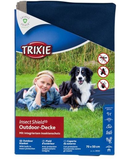 Trixie insect shield outdoor deken donkerblauw 70x50 cm