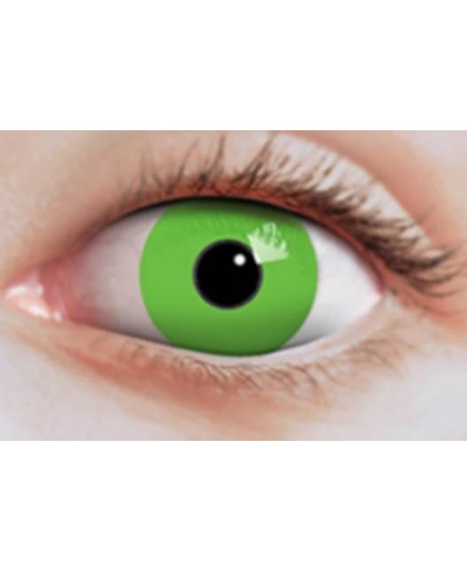 Fluo groene contactlenzen - Schmink - One size