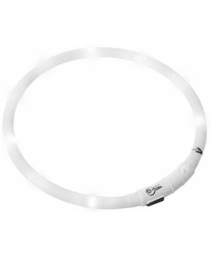 LED EASYDOG halsband - wit/RGB - inkortbaar 20 tot 70 CM - oplaadbaar