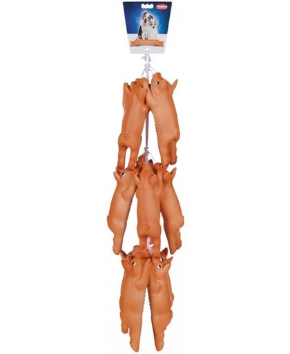Nobby - Honden - Speelgoed - Latex varkens - 2 stuks van 25 cm