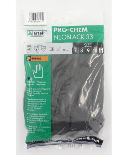 Artelli Pro-chem Neoblack 33 Handschoenen Maat 11 - 1 Paar