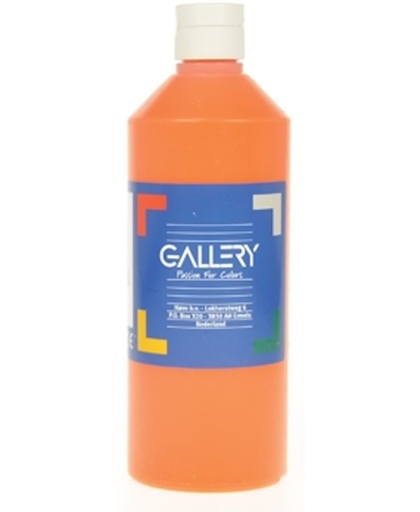 Gallery plakkaatverf flacon van 500 ml oranje