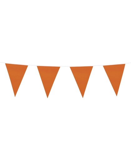 40 stuks: Vlaggenlijn Oranje - 10m - plastic - per 3 stuks