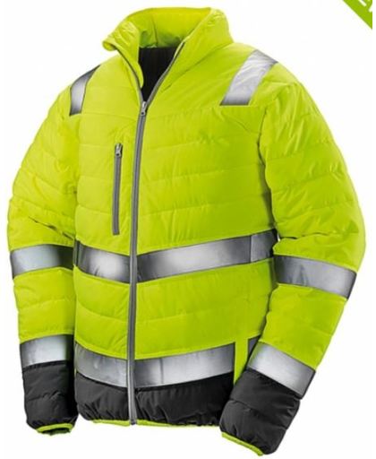 Soft padded safety jacket, Kleur Fluor Yellow, Size S