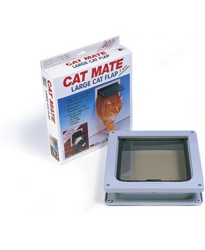 Cat Mate kattendeur Groot Met vierwegsluiting en extra vergrendeling - Wit.