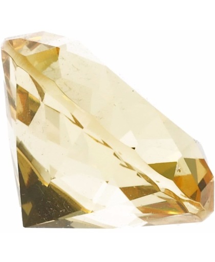 Kristallen diamanten 4 cm  Geel