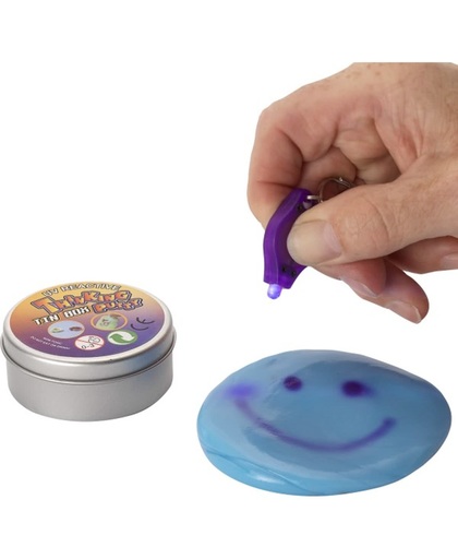Intelligent Thinking Putty - verandert van kleur bij UV licht - inclusief lampje - Kneedklei - Silly Speelgoed
