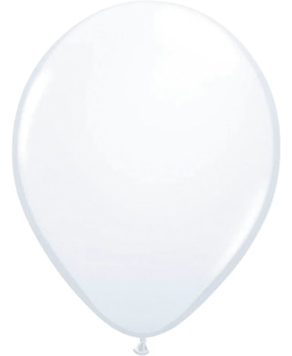Witte Metallic Ballonnen 30cm - 50 stuks