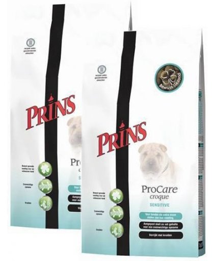 Prins procare croque sensitive hondenvoer 2x 10 kg