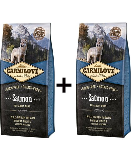 Carnilove adult salmon dubbelpak! 2x 12 kg