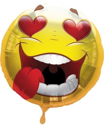 Verliefde Emoticon Ballon 43cm