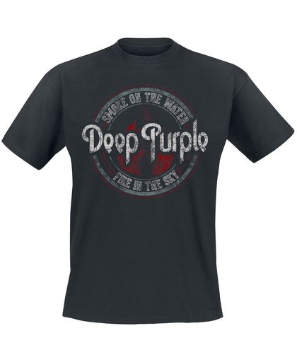 Deep Purple Smoke on the water T-shirt zwart