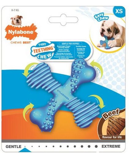 Nylabone flexi voor hondble puppy teething x bone beef tot 11 kg