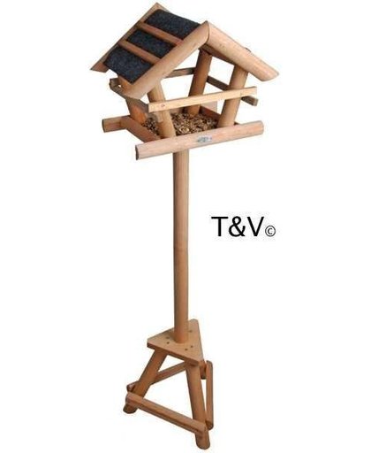 Esschert Design Voedertafel - Vogelvoederhuisje - Bruin - 35 cm x 31 cm x 110 cm