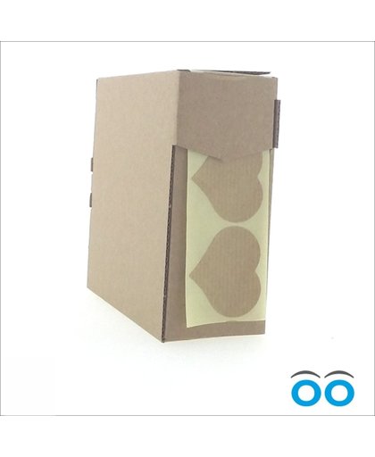 Hart etiketten kraft (doos van 500 stuks)