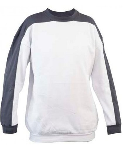 Assent sweater Obera wit/grijs maat M