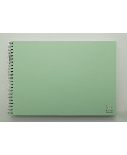 Handlettering/Kalligrafeer/Teken Papier, Formaat A3, Wire-O gebonden. Kleur omslag: Licht Groen