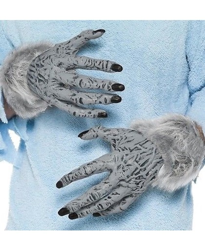Weerwolf handen | Handschoenen van PVC met 'wolvenvacht'.