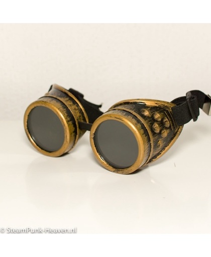 Steampunk bril / Steampunk goggles goud