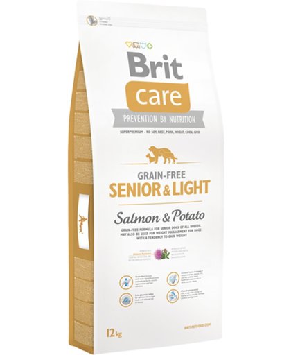 BRIT care hypo allergeen senior&light graanvrij 12 kg + 1 kg gratis
