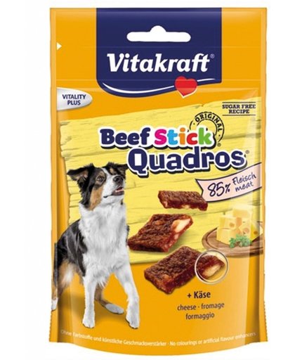 Vitakraft Beefstick Quadros Kaas - Hond - Snack - 4 x 70 gr