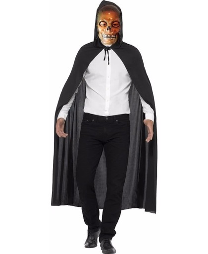 Halloween - Halloween cape met schedel masker - horror verkleedset