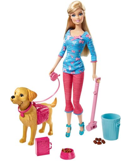 Barbie en Taffy Trainer - Barbie pop met hond