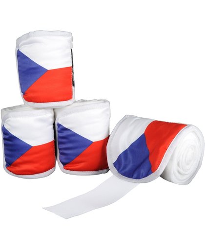 Polarfleecebandages -Flags- Set van 4 Vlag Tsjechie 300 cm