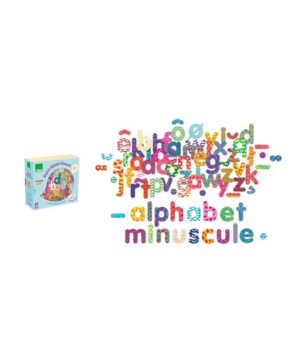Magneten speelgoed ABC Alfabet letters van hout 81 stuks - Vilac