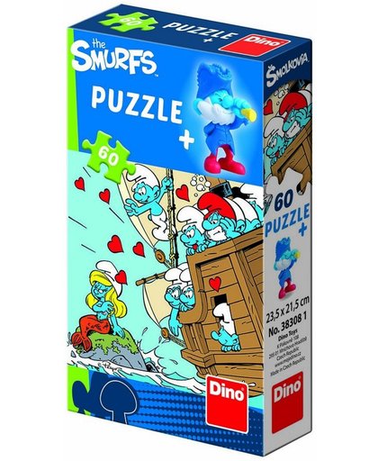 Smurfen puzzel 60 stuks Smurfen verliefd op Smurfin zeemeermin