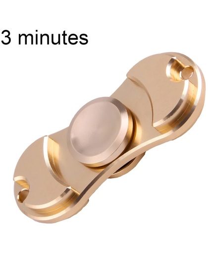 Fidget Spinner Toy Stress rooducer Anti-Anxiety Toy voor Children en Adults, 3 Minutes Rotation Time, Small Steel Beads Bearing + Zinc Alloy materiaal, Two Leaves(Gold)
